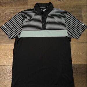 Under Armour Men's Polo Shirt - Black, Gray, and Light Blue